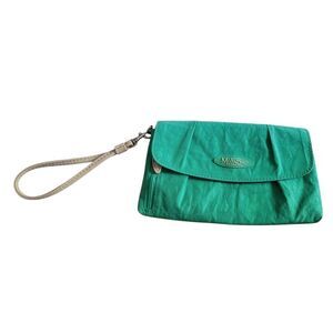 Multi Green Clutch with Wristlet and Textured Finish